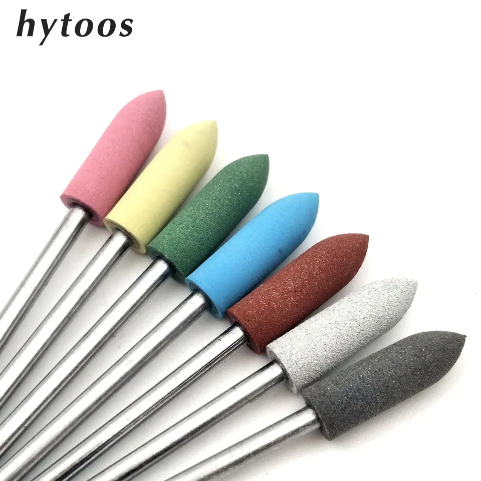 HYTOOS 5*16 мм Силиконовые педикюр бурильные долото 3/32 &quotРотари Burr Биты для дрель