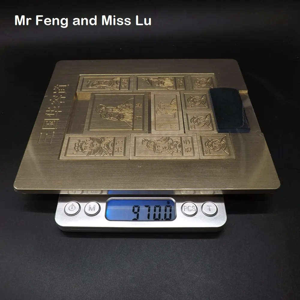 Huarong Road из чистого латунного металла, игра-головоломка, медная модель, головоломка, интеллект, игрушки для детей