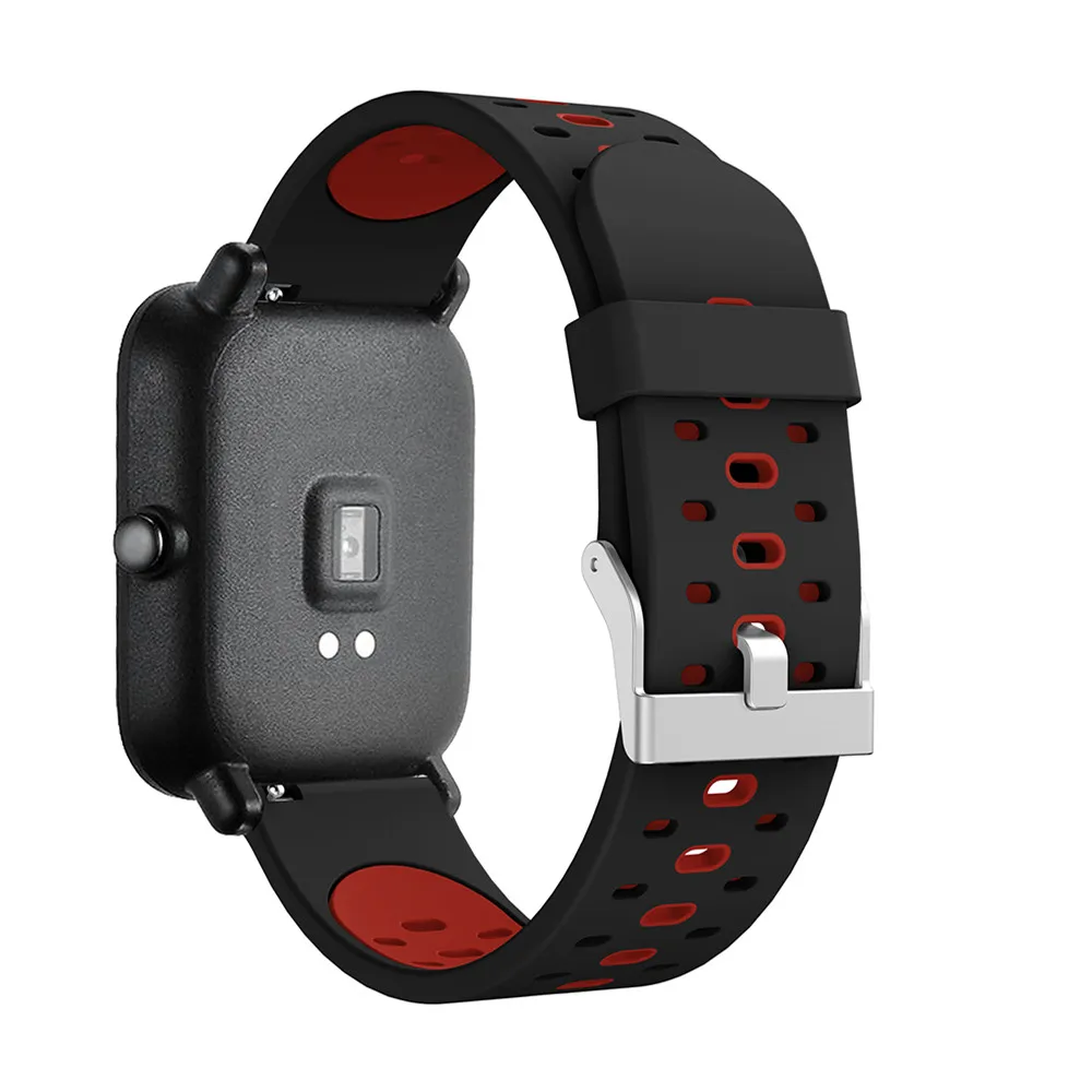 20 мм силиконовый ремешок для Xiaomi Huami Amazfit Bip Youth Edition Смарт-часы сменный ремешок спортивный дышащий браслет ремень