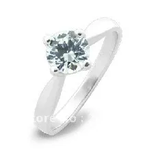 925 пробы Серебряное кольцо супер циркониевое на палец подарок простые ювелирные