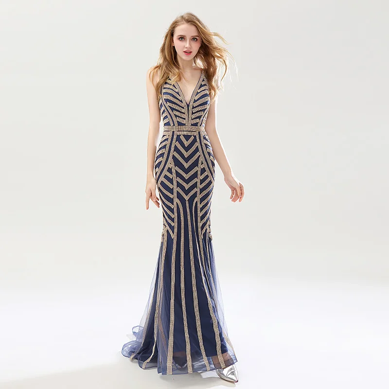 Robe De Soiree новые роскошные стили Элегантное длинное вечернее платье с кристаллами вышитые бисером праздничные платья Формальные реальные фотографии LSX476