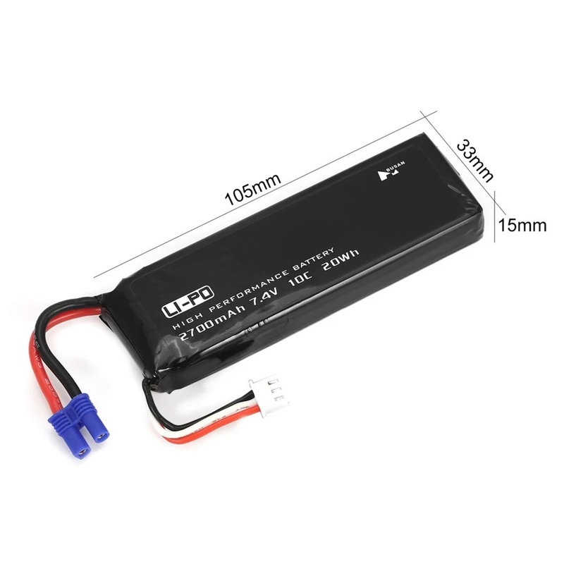 Li Po батарея 7 4 В 2700 мАч 10C 20Wh запасные части аксессуар для Hubsan H501S H501M H501A H501C Rc