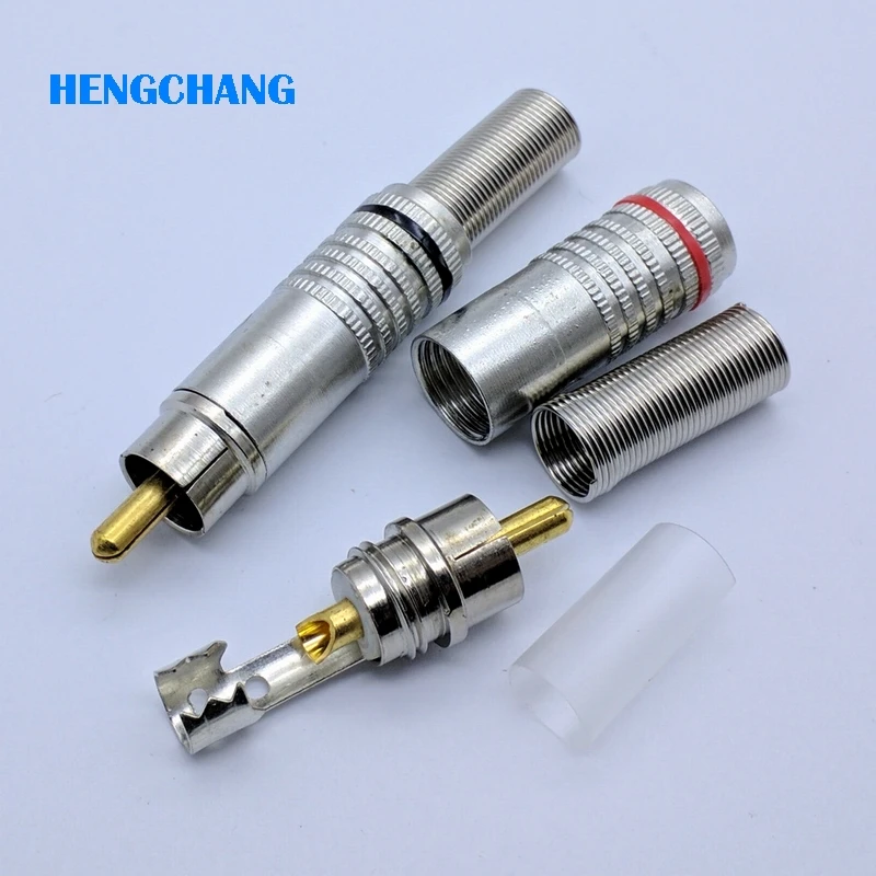 Позолоченный штекер RCA 4 шт./лот|connector rca|connectors goldconnector male |
