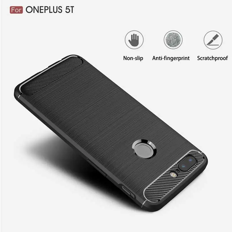 Мягкий силиконовый защитный чехол для oneplus 5 t противоударный из ТПУ тонкий