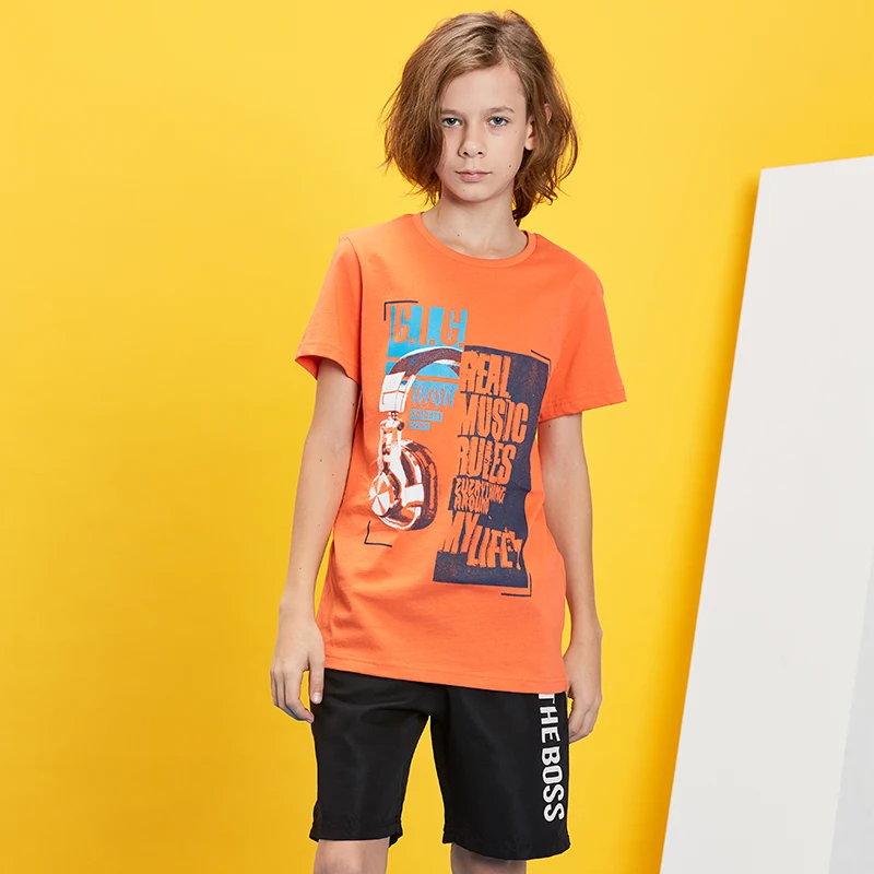 GLO STORY летние футболки с короткими рукавами для мальчиков подростков 2019 г.