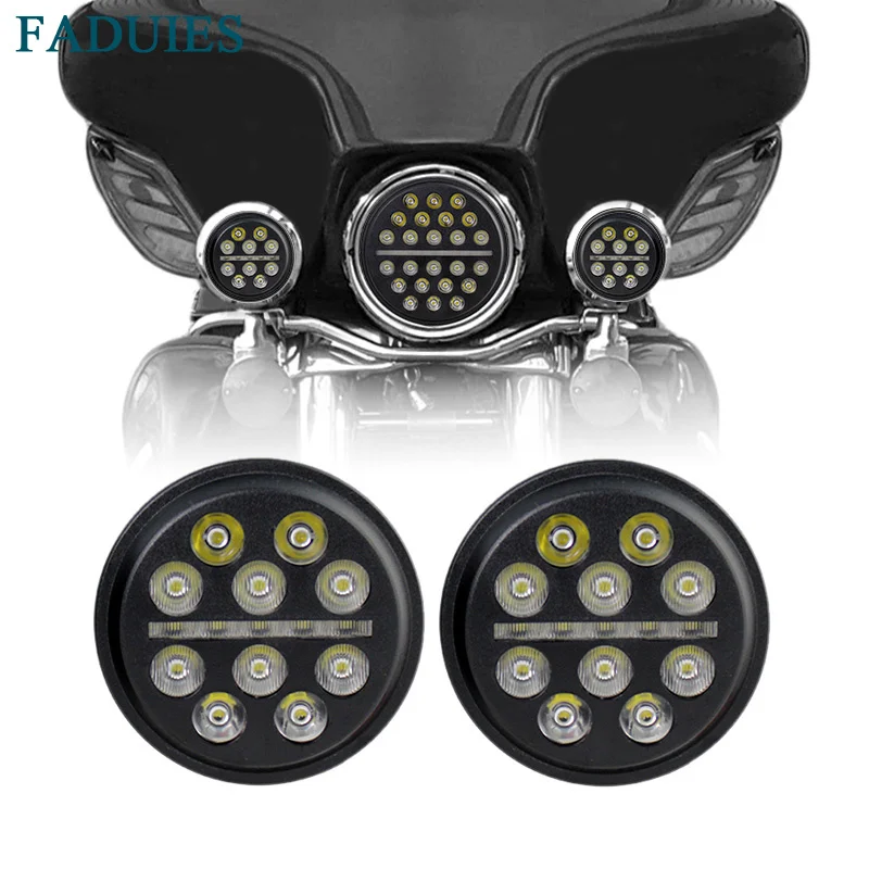 FADUIES мотоцикл 4 1/2 &quot4 5 дюймов светодиодный проходной свет для Harley