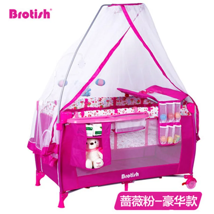 Детские кроватки многофункциональная игровая кровать складная детская коляска