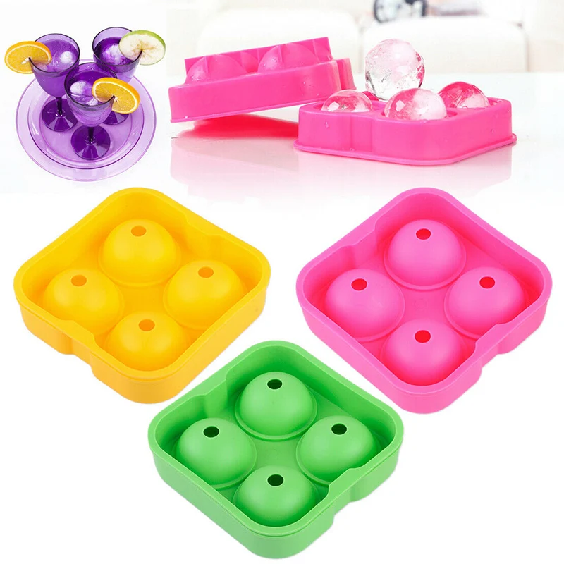 4 отверстия силиконовые ледяные шарики производитель питьевой поднос для вина