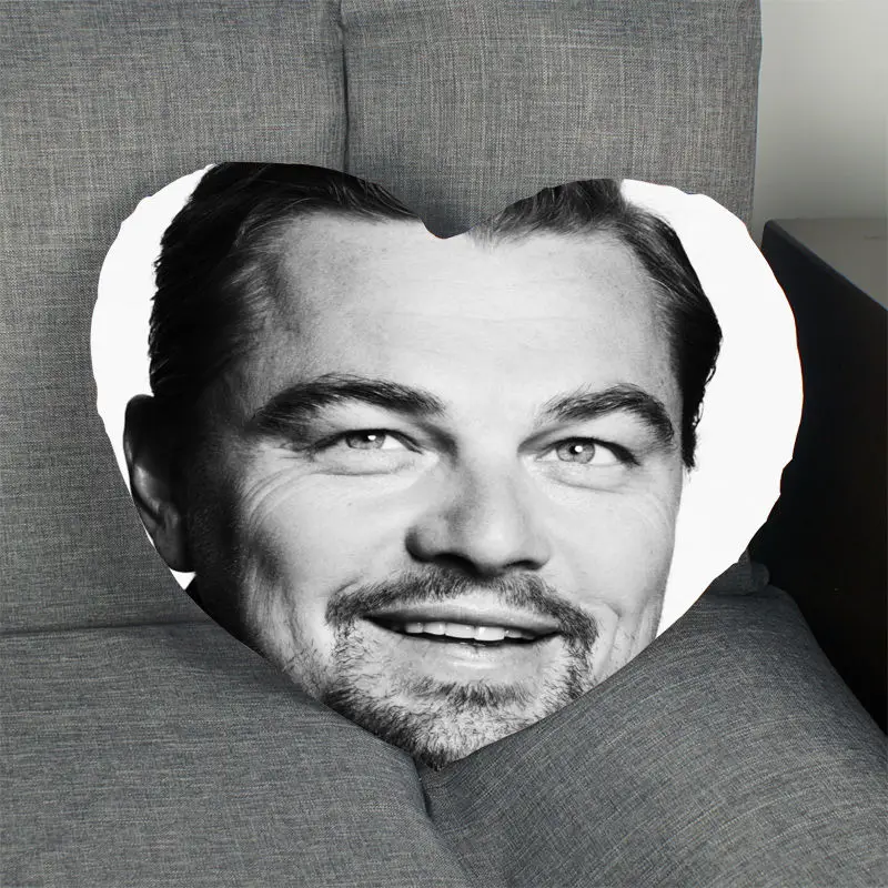 8 Наволочка Leonardo DiCaprio в форме сердца, атласная тканевая подушка, чехол для дома, спальни, свадебное украшение, наволочки - Color: 8
