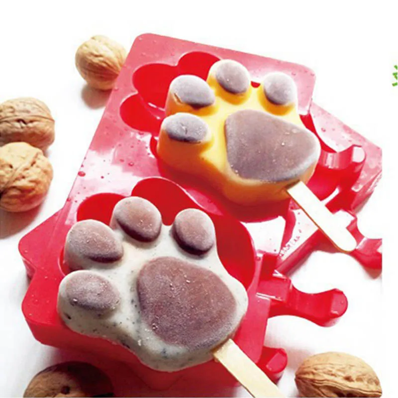 Силиконовая форма для мороженого летняя поп-форма в форме сердца щенка ног