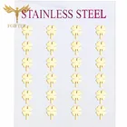 Хорошие удачи серьги клевер для женщин товары Южная Корея серьги из нержавеющей стали 12 пар девушек золотые ювелирные изделия оптовая продажа ван клиф клевер серьги серьги клевер van cleaf