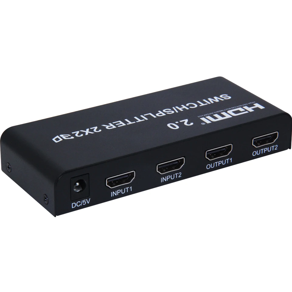 4K 2X2 HDMI 2 0 переключатель/разветвитель с поддержкой 4K60Hz RGB/YUV 4:4:4 Поддержка ИК