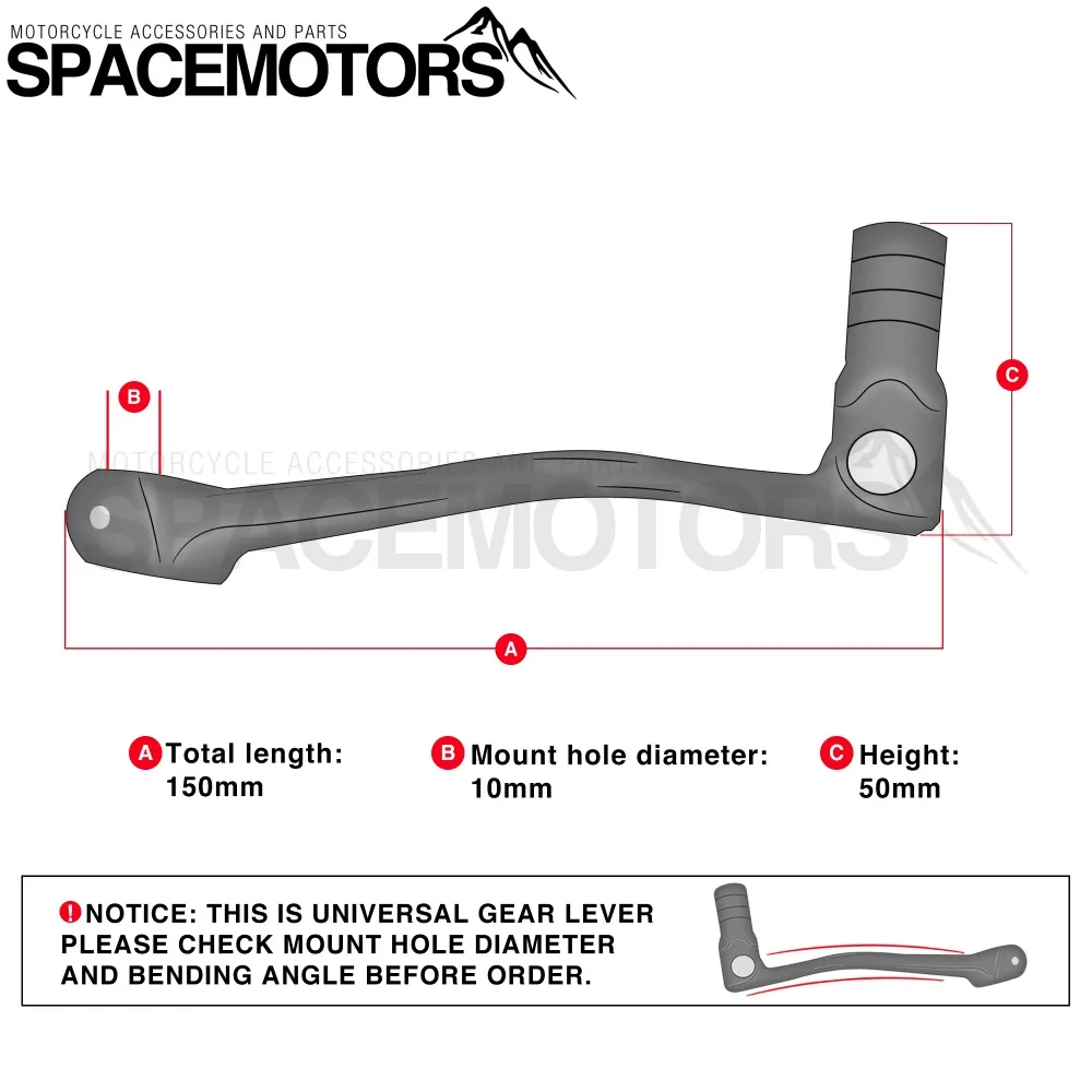 Черный алюминиевый переключатель передач мотоцикла с ЧПУ рычаг dirt street stunt bike pitbike