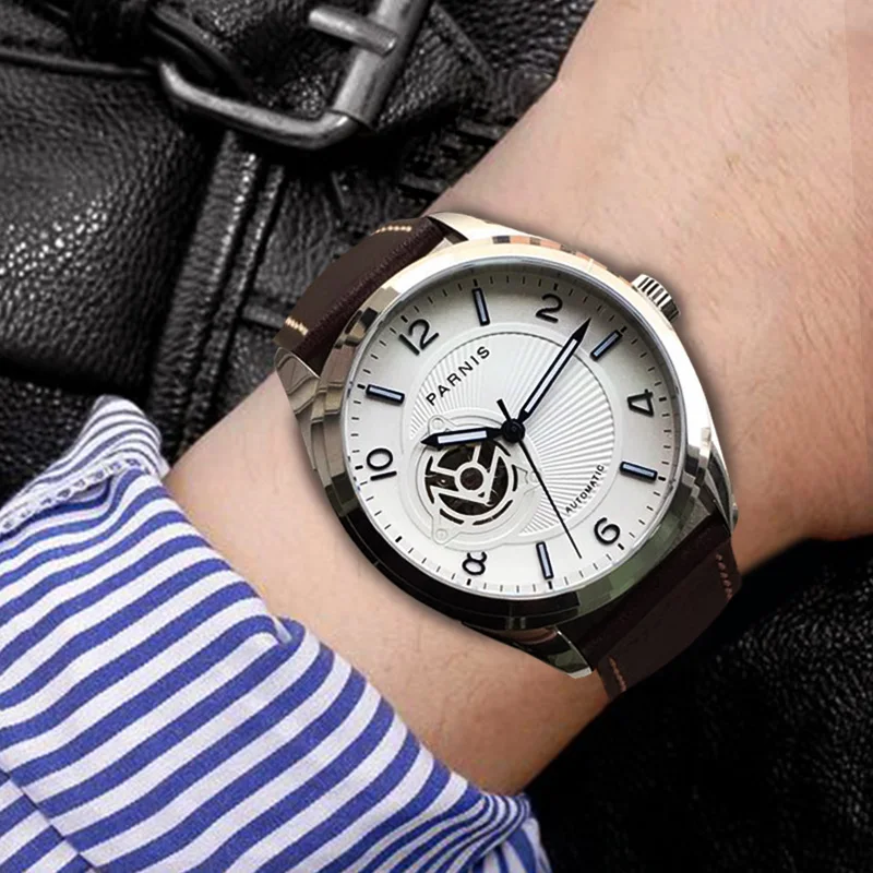 Parnis автоматические часы мужские механические Топ Роскошные Брендовые Часы мужские водонепроницаемые Diver военные наручные часы relogio masculino