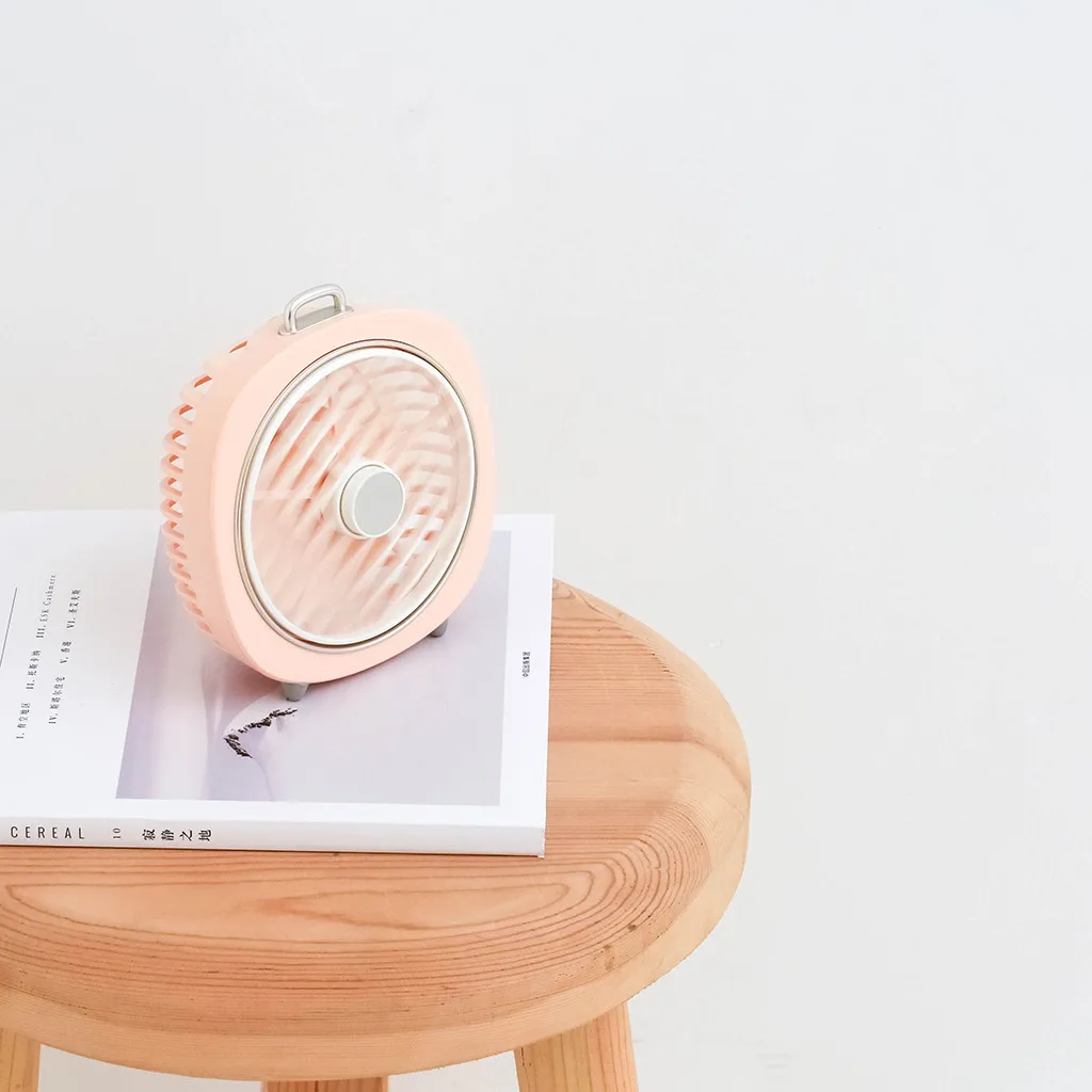 CARPRIE мини перезаряжаемый вентилятор Настольный Вращающийся светодиодный