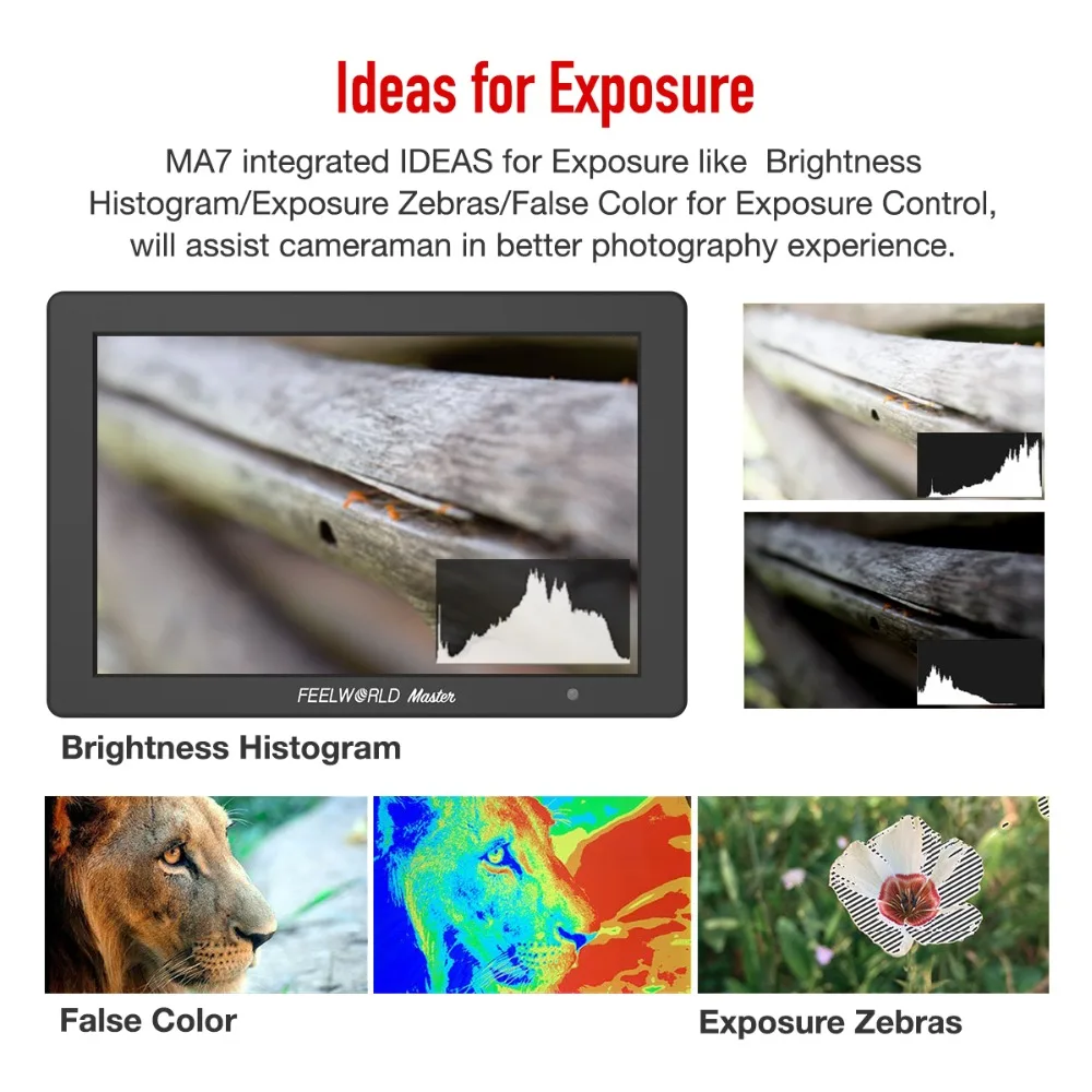 Feelworld Мастер 2018 Новая серия MA7 7-дюймовый монитор на камеру 1920x1200 4K HDMI вход/выход для стабилизаторов Zhiyun Crane 2 цифровых зеркальных фотокамер.
