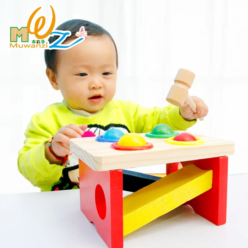 Wooden creative educational toys baby early education wooden quality knocking table color matching toy gift M17 | Игрушки и хобби