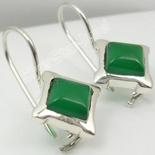 Серебряный натуральный гранат стильные Висячие Серьги 2,5 см