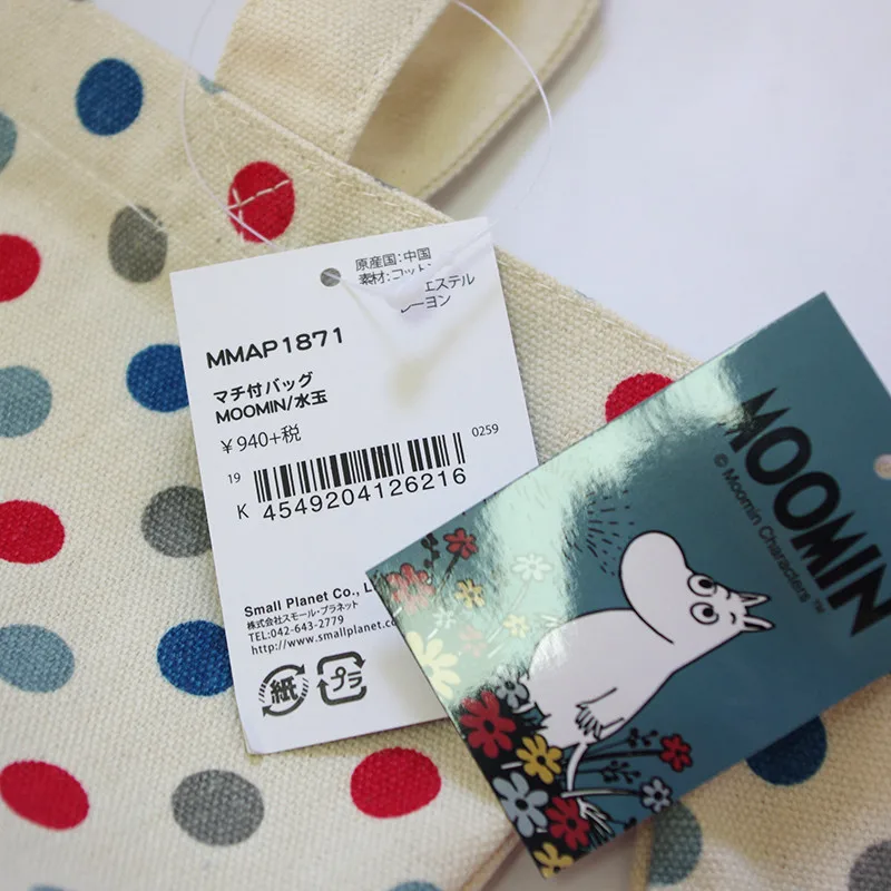 Moomin литературная Милая хлопковая Холщовая Сумка на плечо Trousse Maquillage Femme дорожный Органайзер набор