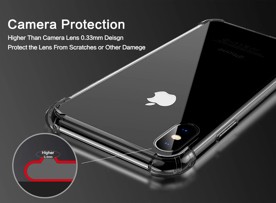 Ультратонкий прозрачный силиконовый чехол из ТПУ для iPhone 11 12 Pro Max 5 6 7 8 Plus защитный