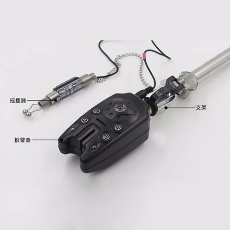 Портативный индикатор сигнализации для рыбалки, зеленый светильник, подвесной светильник из нержавеющей стали, Аксессуары для рыбалки