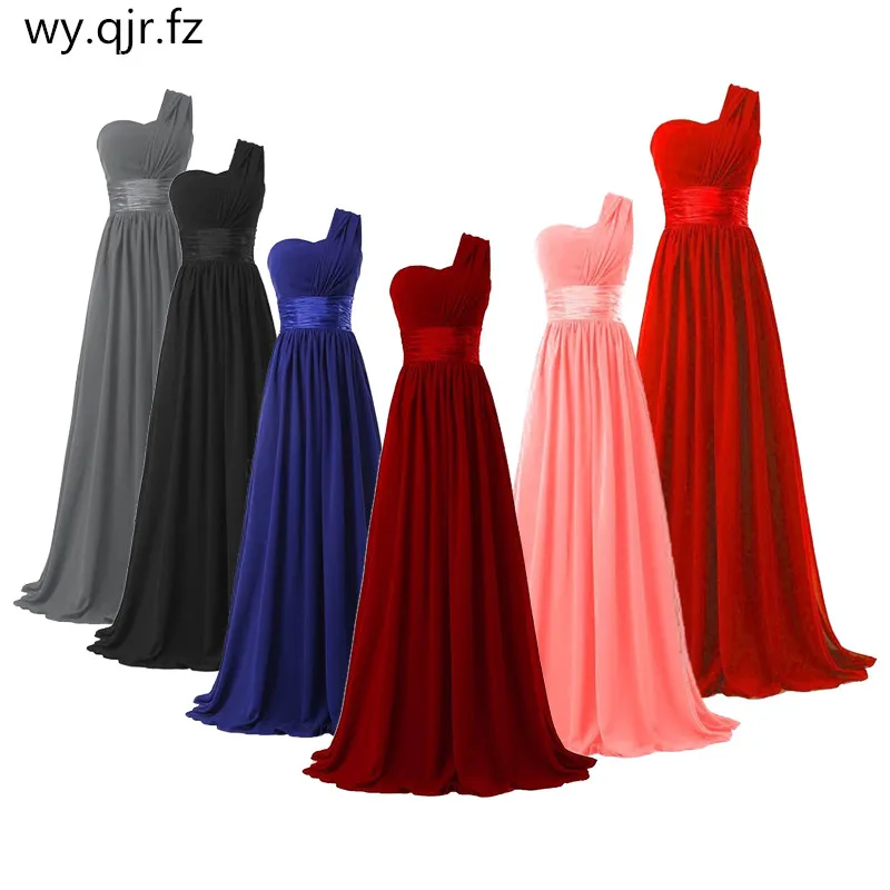 QNZL 70 # из шифона темно синий и красный цвета Платья для подружек невесты на одно