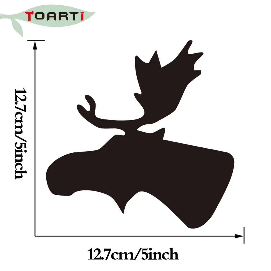 Moose Head Creative Vinyl Car Decals Animal Styling Computer Sticker New Design Removable Waterproof Auto | Автомобили и