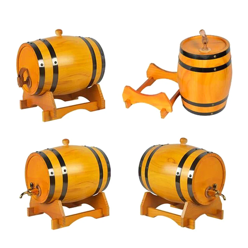 Бесплатная доставка 1.5l деревянной бочке бочки вина Дубовые красная сосна