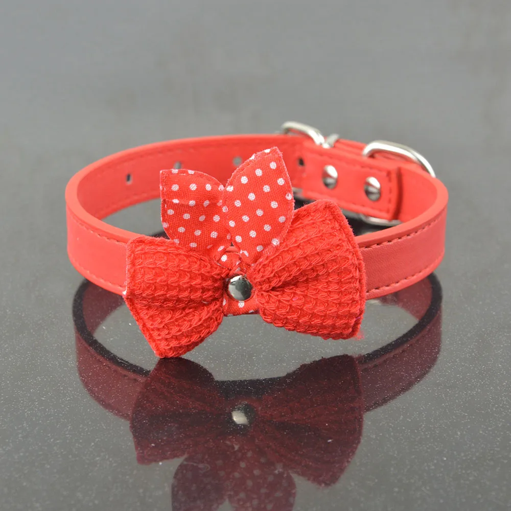 (6 шт./лот) оптовая продажа кожаный ошейник для домашних животных вязаный