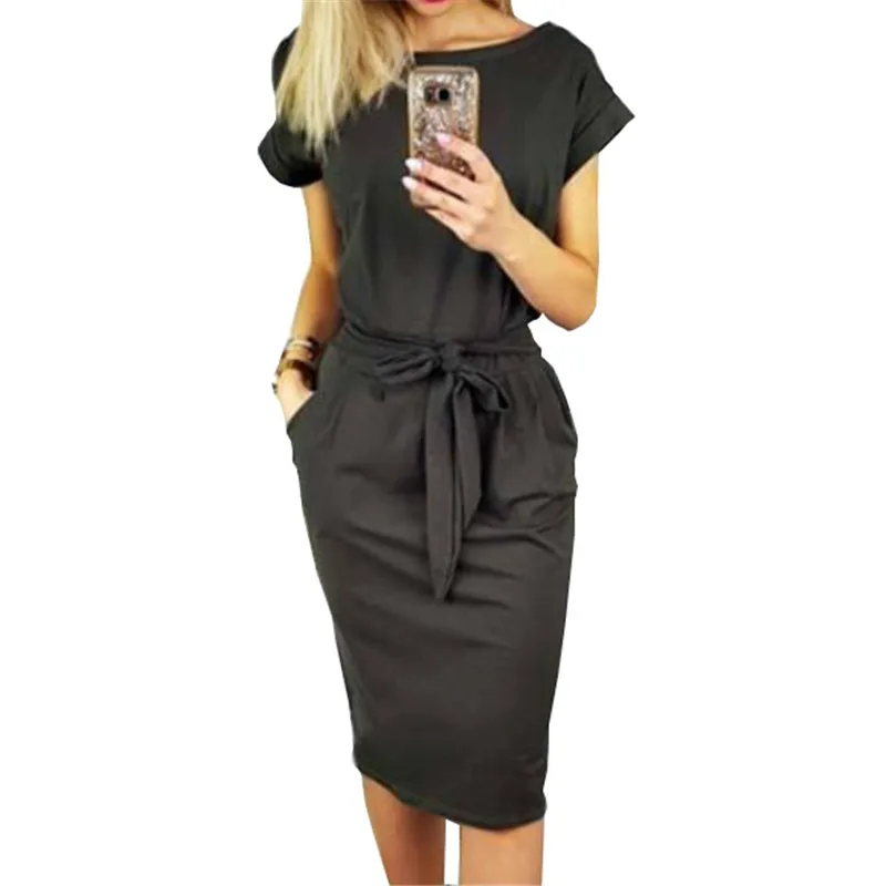 Летнее платье 2018 с коротким рукавом женские платья для вечеринок Vestidos mujer