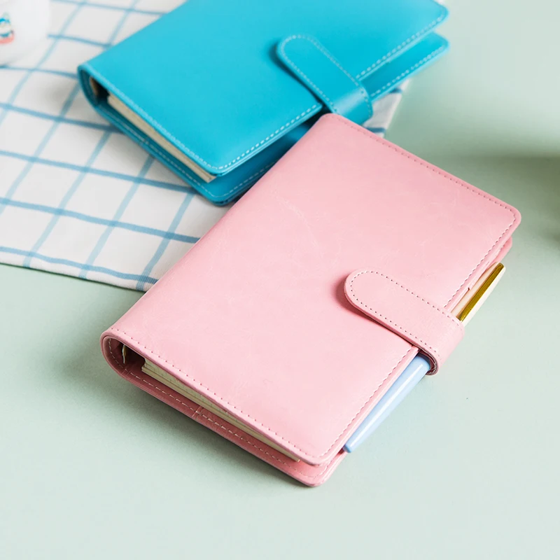 Блокнот Macaron кожаный на спирали милый Личный органайзер планировщик офисный