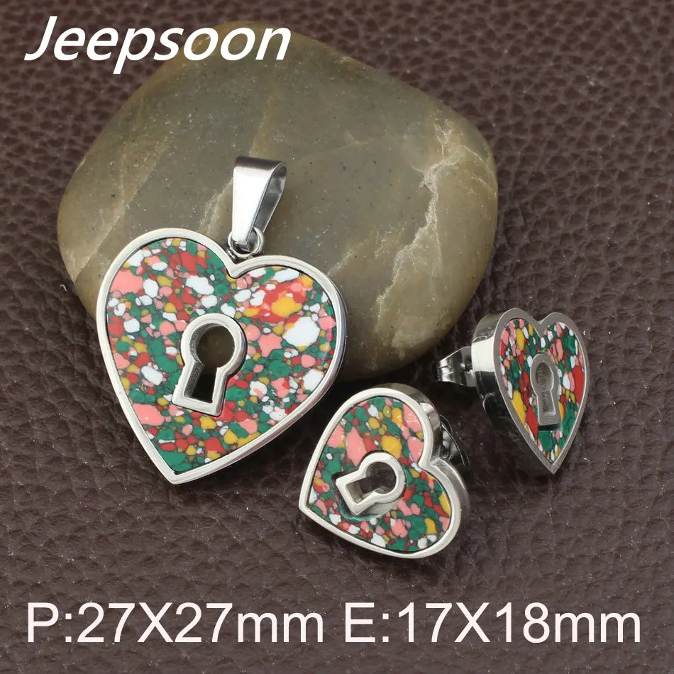 Комплект женских ювелирных изделий из нержавеющей стали 2 цвета|earrings set for women|pendant