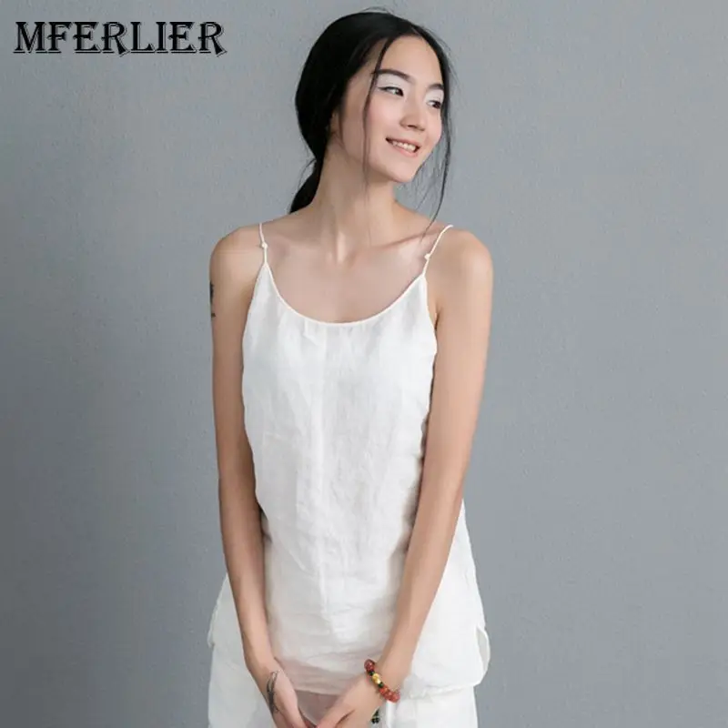 Женский топ на бретельках Mferlier Mori Girl однотонный короткий без рукавов винтажный с