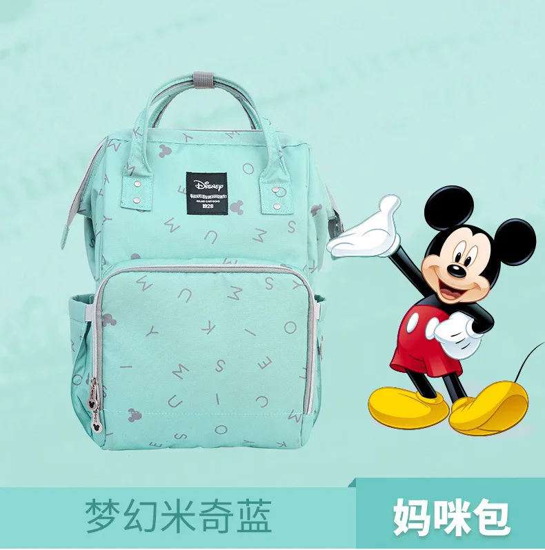 Disney Микки Мумия сумка большой емкости для путешествий на открытом воздухе материнский Детский рюкзак на плечо многофункциональная молочная пеленка сумка рюкзак