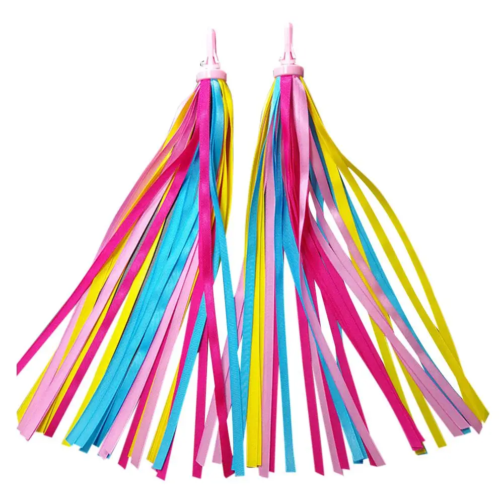 Забавные детские футболки цветная лента скутер велосипед руль растяжки ленты с