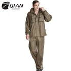 Непромокаемый дождевик QIAN, мужской дождевик, уличный женский дождевик с капюшоном для мотоцикла, пончо для кемпинга, рыбалки