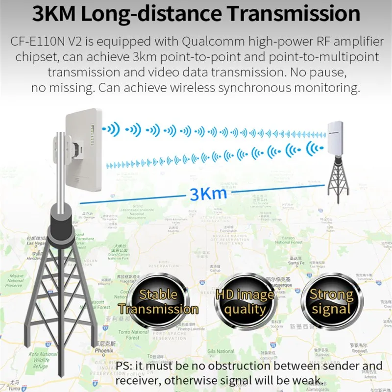 2 шт. Comfast 300 Мбит/с мини открытый беспроводной cpe wifi удлинитель Ретранслятор