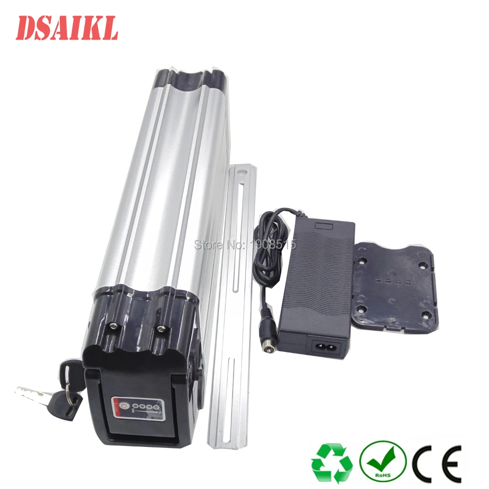 Фара для электровелосипеда в батарейный блок 36V 8Ah 10Ah 12Ah 15Ah 250W 500 Вт серебряные рыбы литий-ионная аккумуляторная батарея