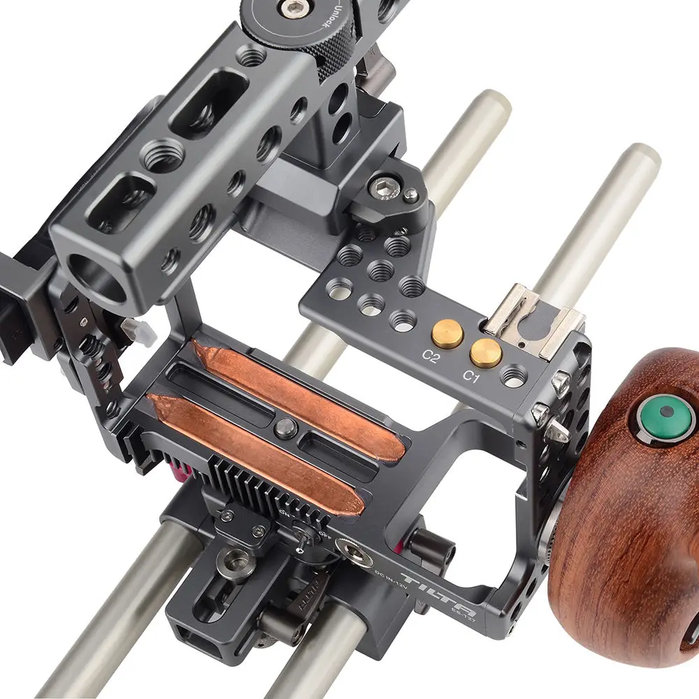 TILTA A6 Rig для sony A6000 A6300 A6500 камера 15 мм стержень клетка FF T03 фоллоу фокус 4*4 Матовая