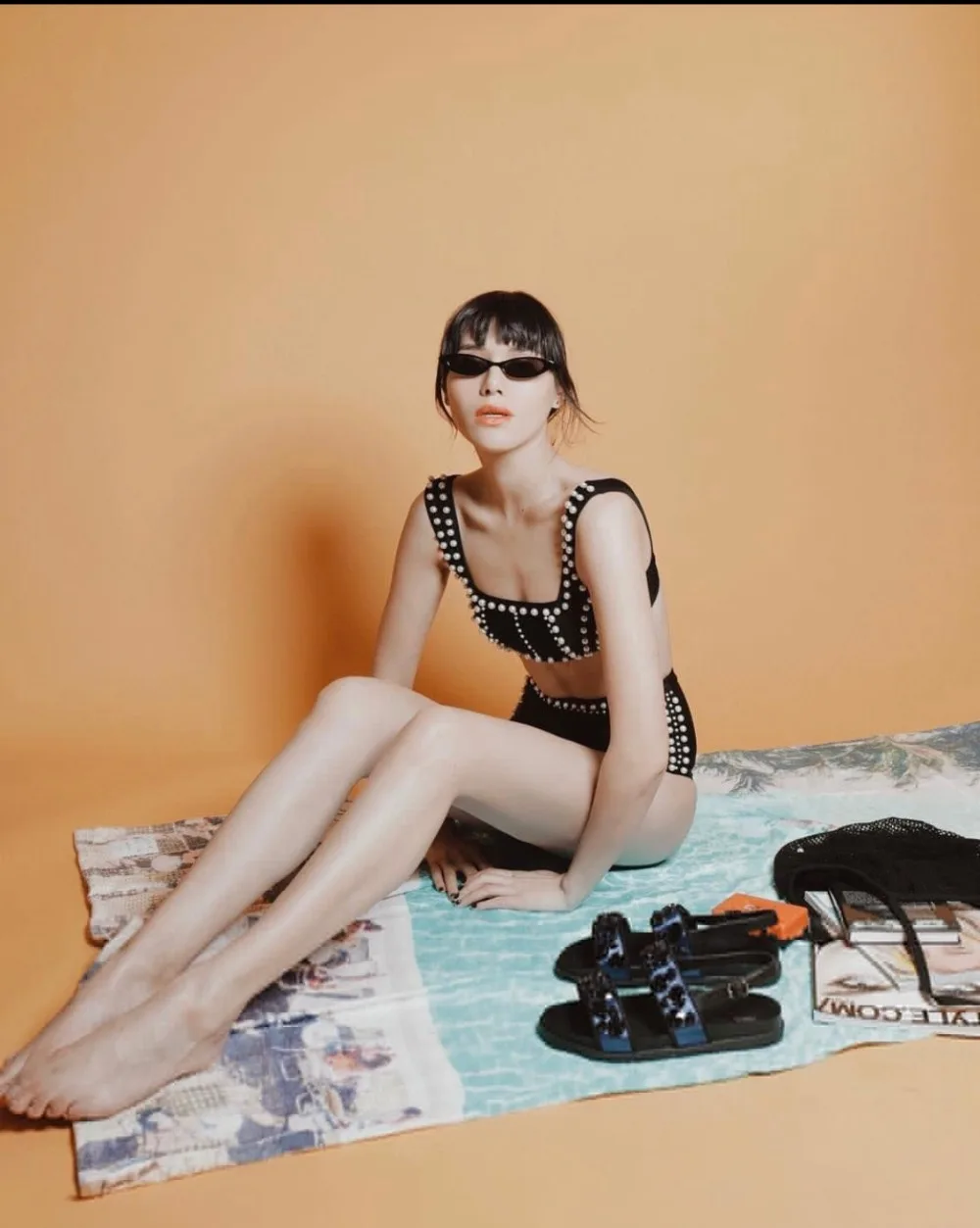 Летние пляжные модные пикантные Бисер бинты боди 2018 элегантный вязаный дизайнер