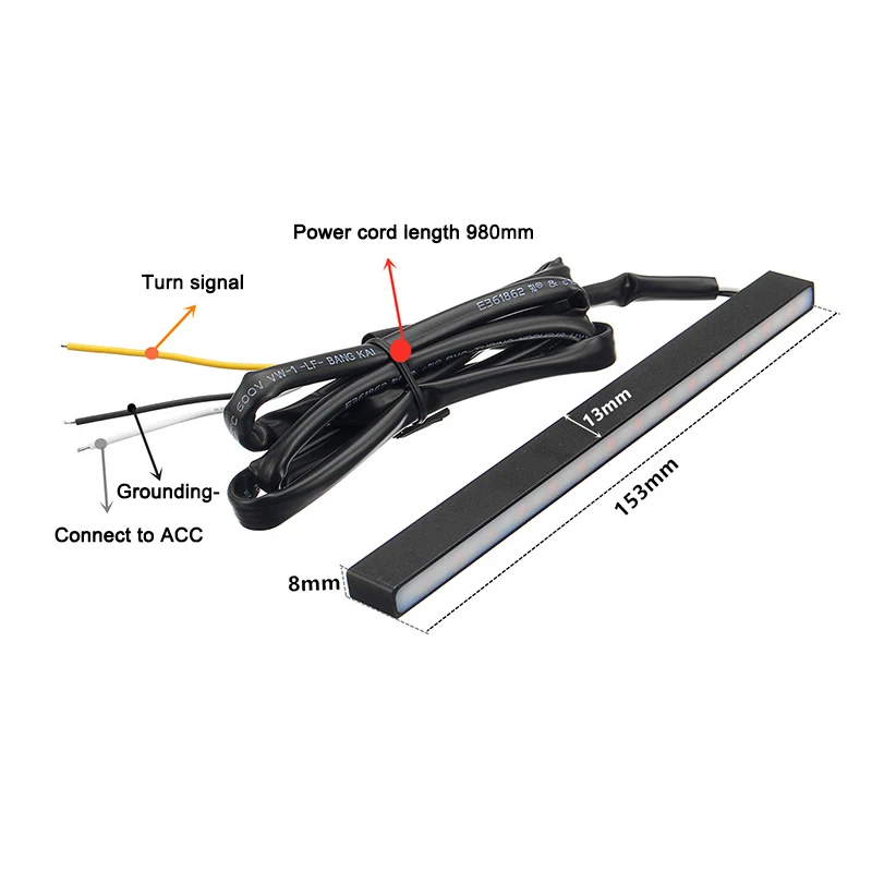 

Hot 1 Pair 29 LED Aluminium Car Light DRL Ultra Slim Flowing Turn Signal Lamp BX
