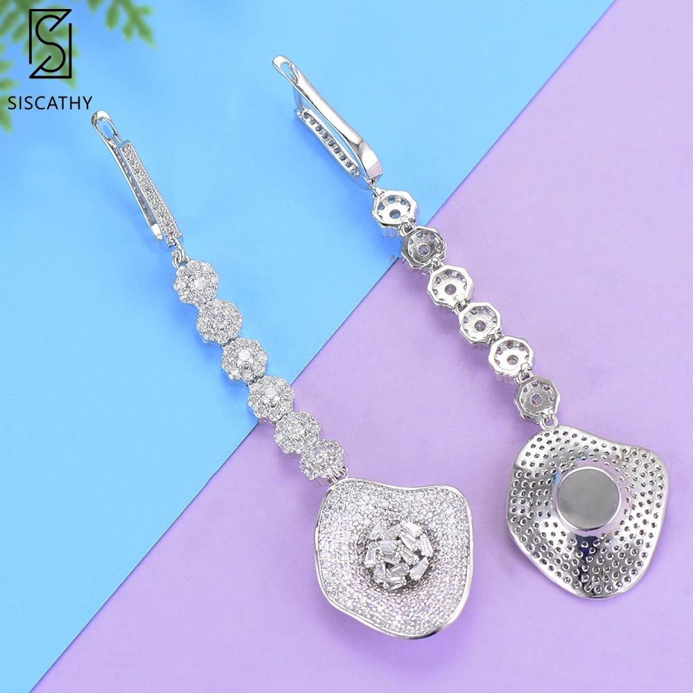 21*81 мм Мода Для женщин Jewelry африканские серьги цветок Форма кубический
