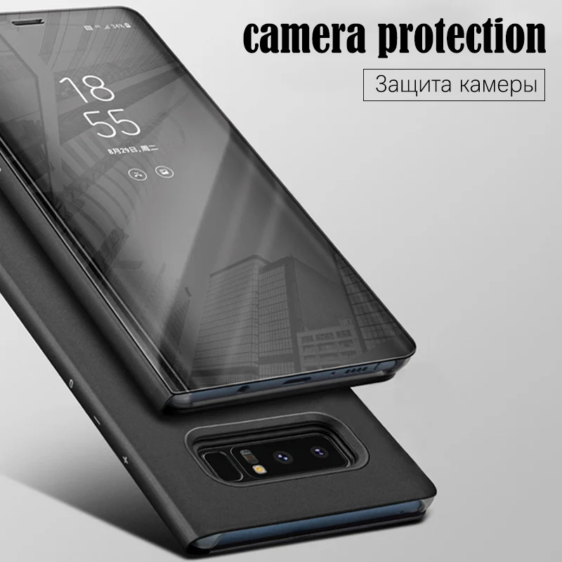 Crouch прозрачный зеркальный чехол для samsung A5 2017 Чехол кожаный флип с подставкой Galaxy