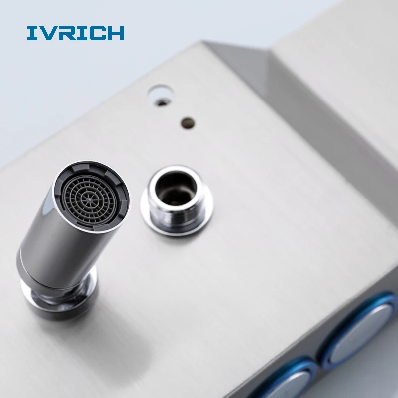 IVRICH Кнопка Стиль насадка для душа с эффектом комплект широкая доска из трех