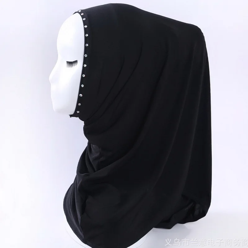 Exquisite Woman hijab Rhinestone Metal Decoration Popular Shawls Scarf Headband Casual Muslim Hijab Turban Free Shipping | Тематическая