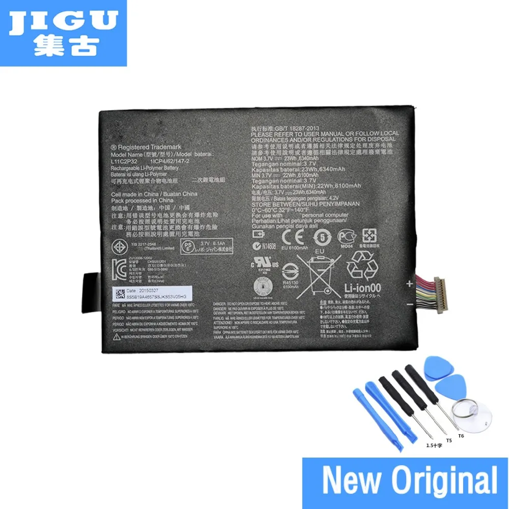 

JIGU laptop battery 1ICP3/62/147-2 L11C2P32 for lenovo IdeaTab S6000 Idea Tab S600H B6000-F 3.7v 23wh