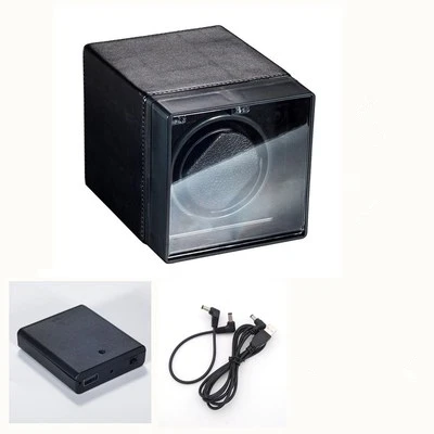 black Качество Мини Черный Красный автоматические часы моталки USB батарея коробка питание механические часы коробка с подзаводом часы хранения - Цвет: black
