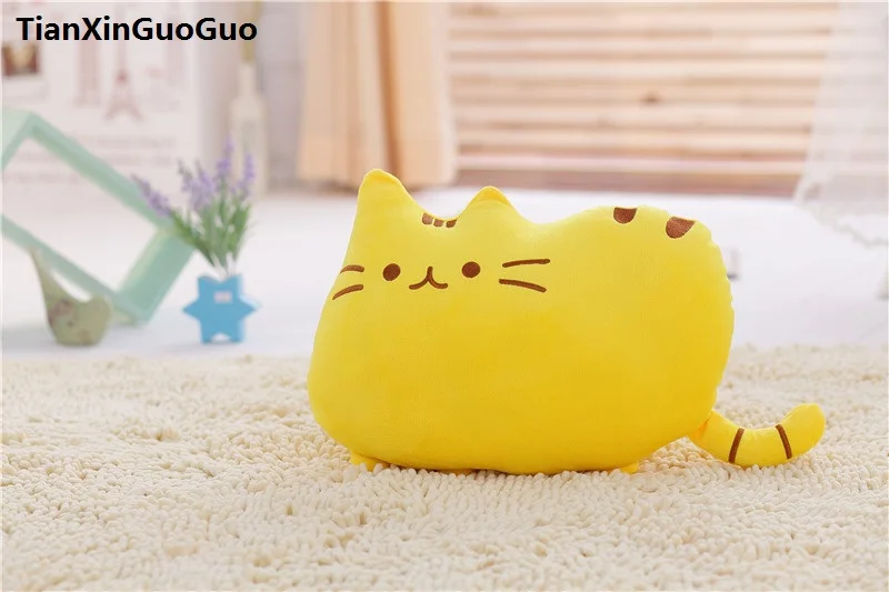 Плюшевая игрушка с милым мультяшным котом приблизительно 40 см Желтая Мягкая