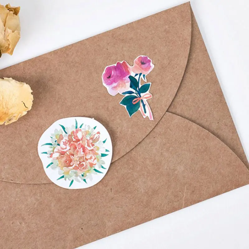 Милые бумажные стикеры 45 шт./лот с цветами украшение сделай сам альбомный дневник