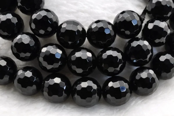 Черный граненый Оникс Круглые бусины 10 мм 39 шт | Украшения и аксессуары
